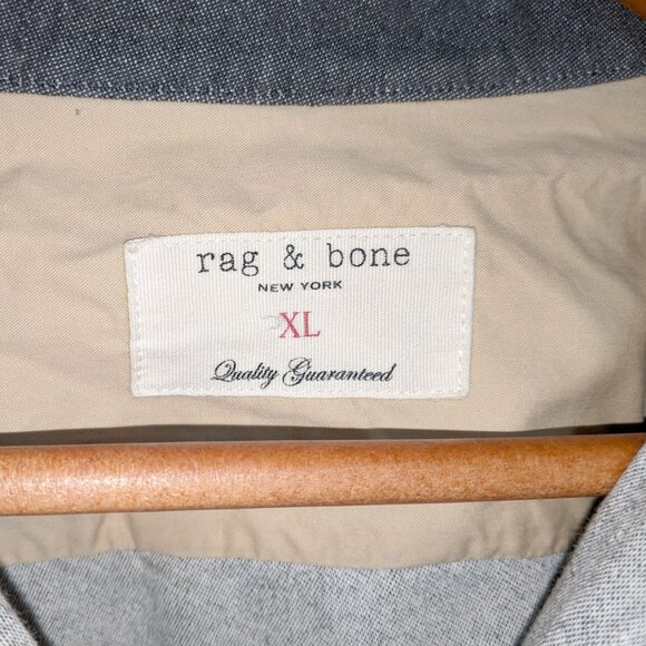 Rag & Bone Women's Roll Tab Button Front Shirt Gray XL - Picture 3 of 4